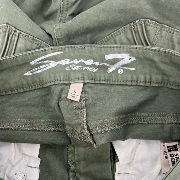 Seven7 Green High Rise Skinny Skin-Fit Denim Jeans Size 6 Women’s - Picture 2 of 6